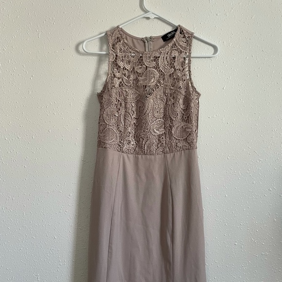 LULU’S Oak And Elm Taupe Lace Maxi Dress - Picture 5 of 6